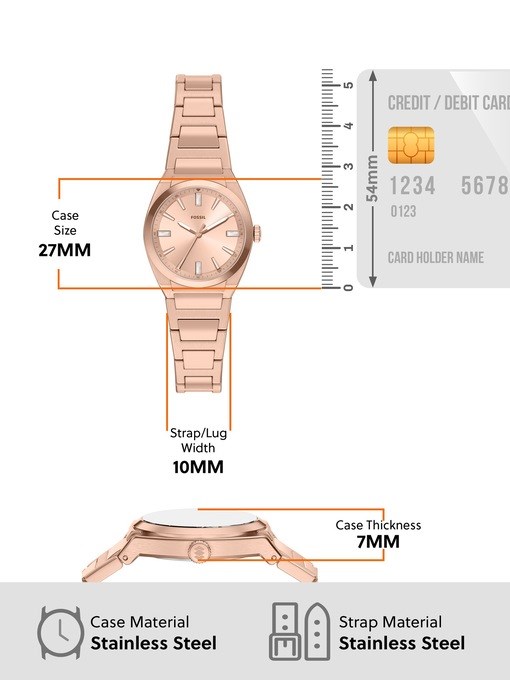 Everett Three-Hand Rose Gold-Tone Stainless Steel Watch Everett Three-Hand Rose Gold-Tone Stainless Steel Watch
