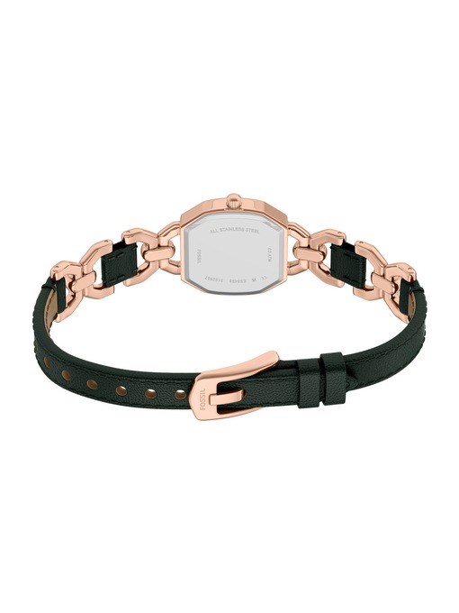 Harlow Three-Hand Green Leather and Rose Gold-Tone Stainless Steel Watch Harlow Three-Hand Green Leather and Rose Gold-Tone Stainless Steel Watch