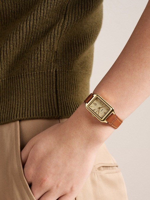 Raquel Three-Hand Date Medium Brown Leather Watch Raquel Three-Hand Date Medium Brown Leather Watch