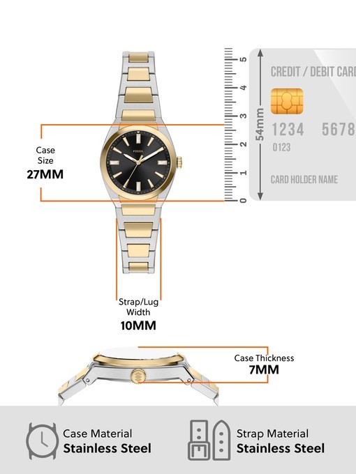 Everett Three-Hand Two-Tone Stainless Steel Watch