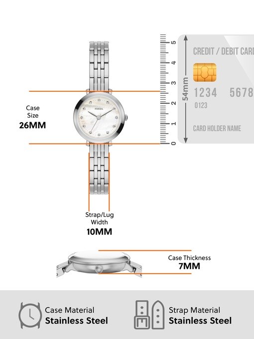 Heidi Three-Hand Stainless Steel Watch