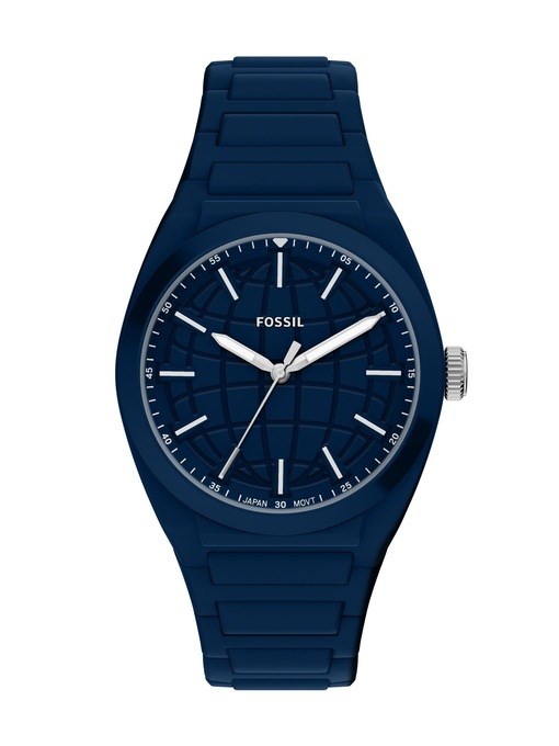Everett Three-Hand Navy Silicone Watch