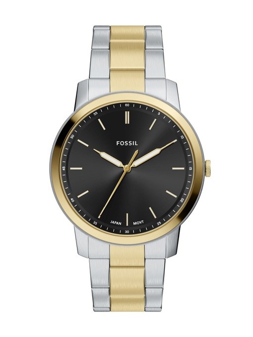 Minimalist Three-Hand Two-Tone Stainless Steel Watch
