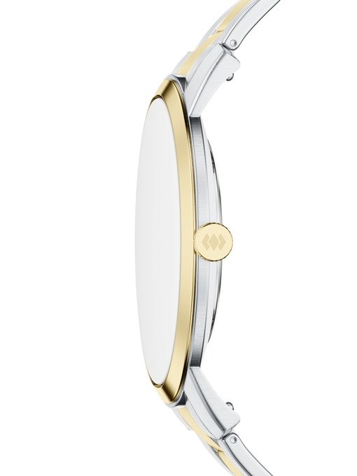 Minimalist Three-Hand Two-Tone Stainless Steel Watch
