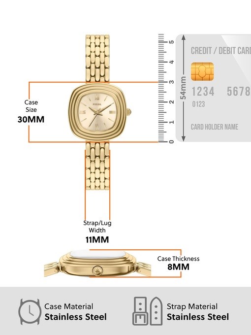 Emerson Three-Hand Gold-Tone Stainless Steel Watch