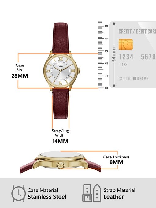 Gilmore Three-Hand Red Leather Watch Gilmore Three-Hand Red Leather Watch
