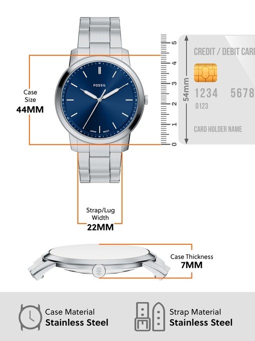 Minimalist Three-Hand Stainless Steel Watch