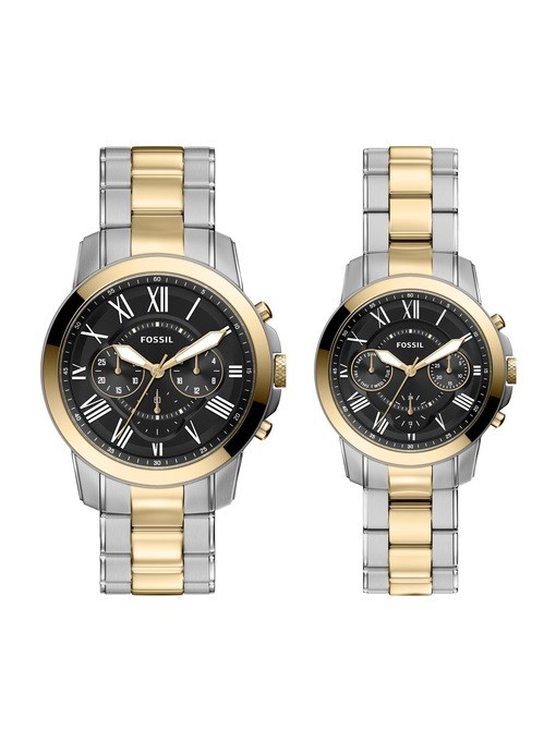 Grant Chronograph Two-Tone Stainless Steel Watch Set
