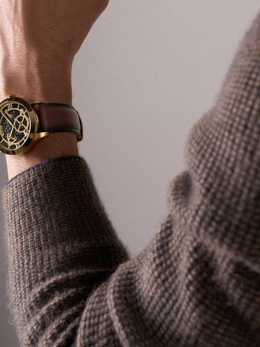 Townsman Big Tic Two-Tone Leather Watch Townsman Big Tic Two-Tone Leather Watch