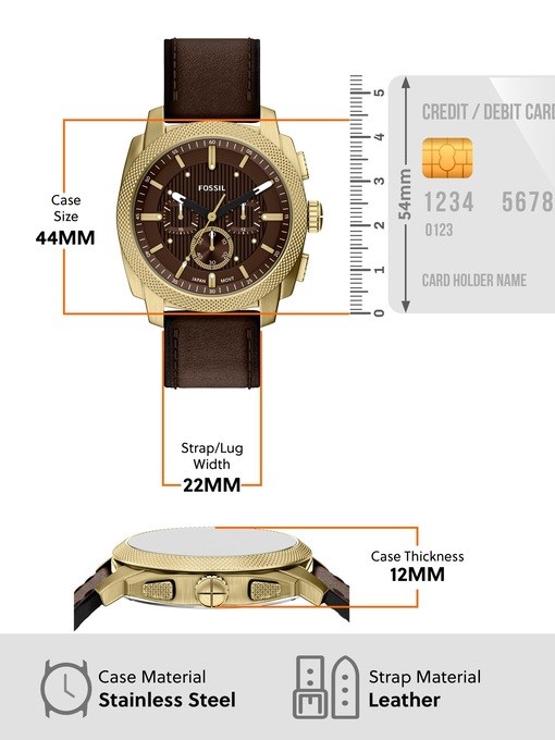 Machine Chronograph Brown Leather Watch Machine Chronograph Brown Leather Watch