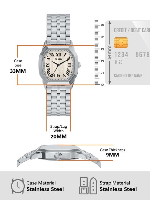 Harlow Three-Hand Stainless Steel Watch Harlow Three-Hand Stainless Steel Watch