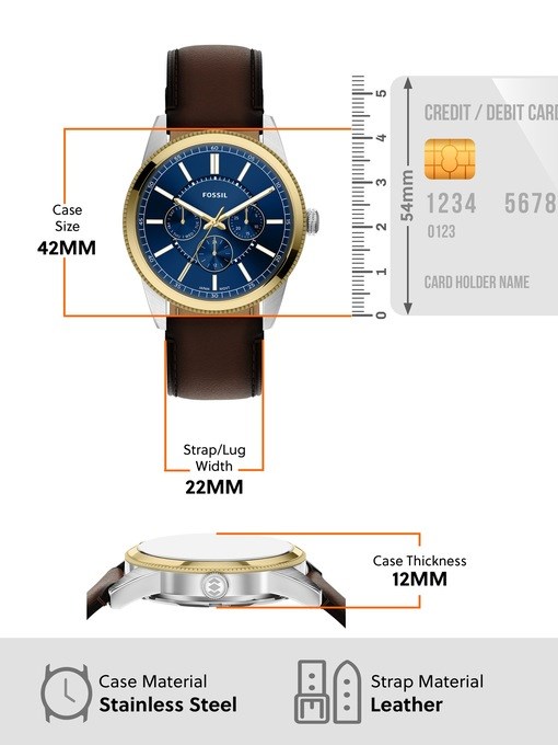 Pearson Multifunction Brown Leather Watch Pearson Multifunction Brown Leather Watch