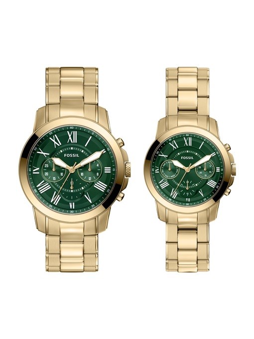 Grant Chronograph Two-Tone Stainless Steel Watch Set