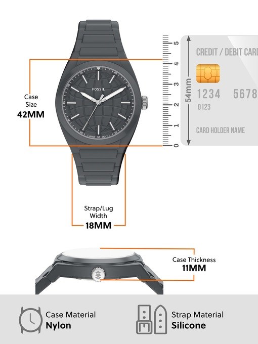 Everett Three-Hand Gray Silicone Watch Everett Three-Hand Gray Silicone Watch