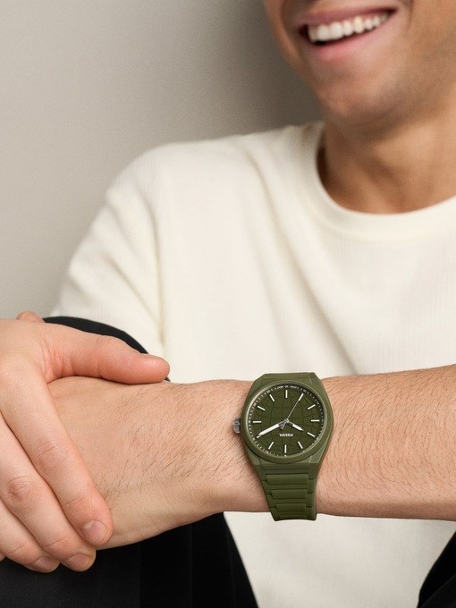 Everett Three-Hand Olive Silicone Watch Everett Three-Hand Olive Silicone Watch