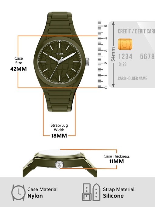 Everett Three-Hand Olive Silicone Watch Everett Three-Hand Olive Silicone Watch
