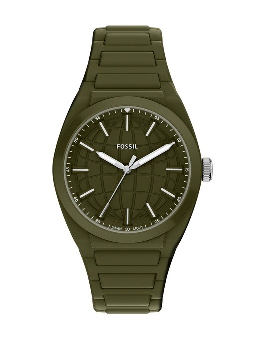 Everett Three-Hand Gray Silicone Watch
