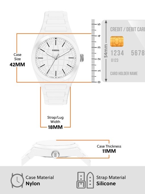Everett Three-Hand White Silicone Watch Everett Three-Hand White Silicone Watch