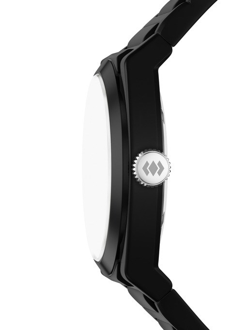 Everett Three-Hand Black Silicone Watch Everett Three-Hand Black Silicone Watch