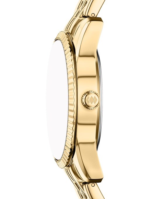 Scarlette Three-Hand Day-Date Gold-Tone Stainless Steel Watch Scarlette Three-Hand Day-Date Gold-Tone Stainless Steel Watch