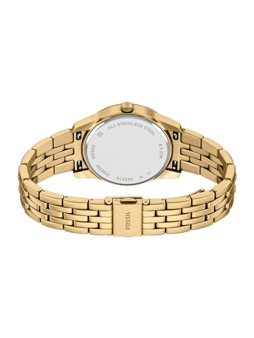 Scarlette Three-Hand Day-Date Gold-Tone Stainless Steel Watch Scarlette Three-Hand Day-Date Gold-Tone Stainless Steel Watch