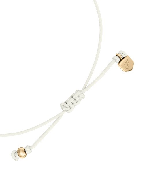 Sutton Mini Moments White Acrylic Pearl Beaded Rondelle Bracelet