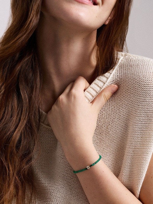 Sutton Mini Moments Green Beaded Clover Bracelet Sutton Mini Moments Green Beaded Clover Bracelet
