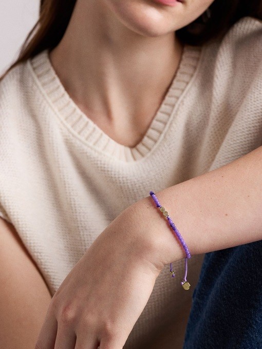 Sutton Mini Moments Purple Beaded Infinity Bracelet Sutton Mini Moments Purple Beaded Infinity Bracelet