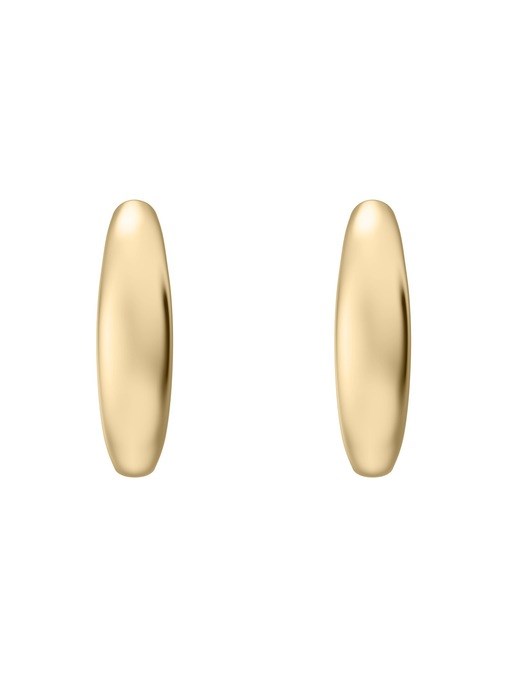 Ellis Domed Collection Gold-Tone Stainless Steel Hoop Earrings