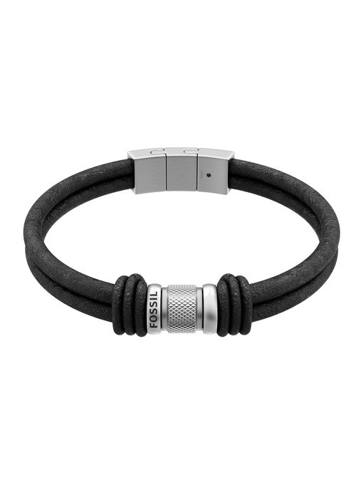 Machine Rugged Midnight Blue and Black Leather Strap Bracelet