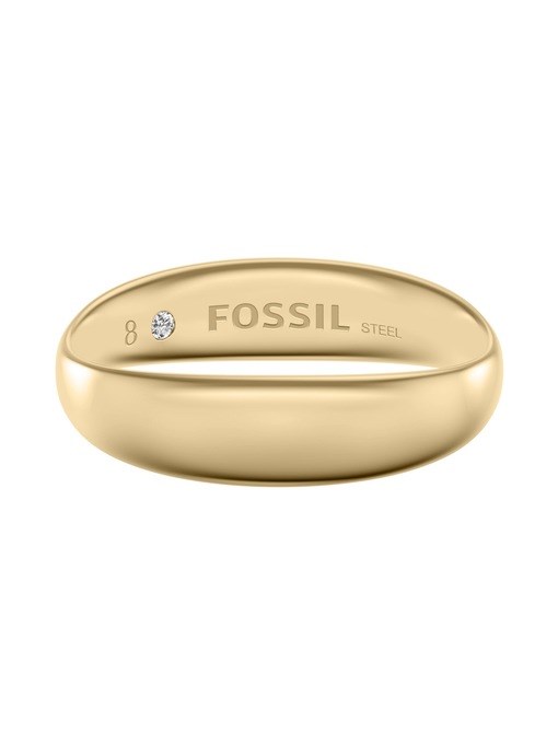 Ellis Domed Collection Gold-Tone Stainless Steel Band Ring