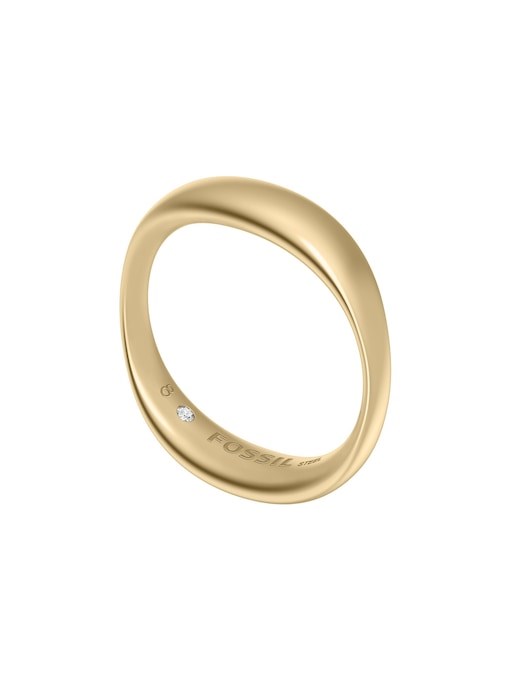 Ellis Domed Collection Gold-Tone Stainless Steel Band Ring