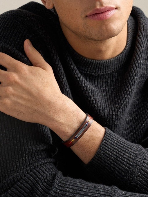 Everett Topstitch Brown Leather Strap Bracelet Everett Topstitch Brown Leather Strap Bracelet