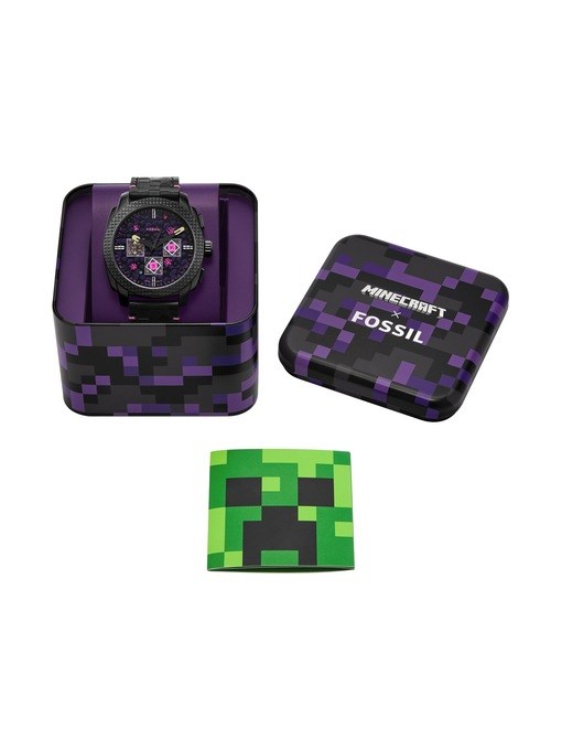Minecraft x Fossil Limited-Edition The End Chronograph Watch Minecraft x Fossil Limited-Edition The End Chronograph Watch