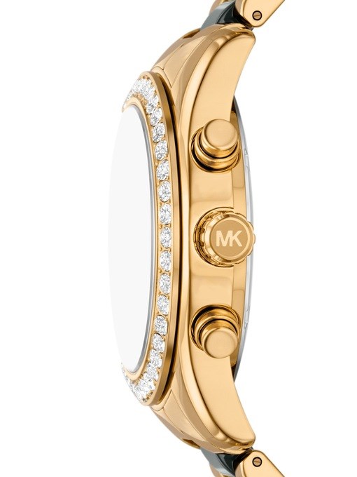 Michael Kors Lexington Chronograph Green Ceramic and Gold-Tone Stainless Steel Watch Michael Kors Lexington Chronograph Green Ceramic and Gold-Tone Stainless Steel Watch