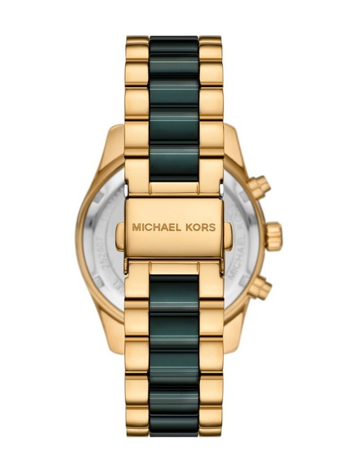 Michael Kors Lexington Chronograph Green Ceramic and Gold-Tone Stainless Steel Watch Michael Kors Lexington Chronograph Green Ceramic and Gold-Tone Stainless Steel Watch