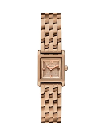 Michael Kors Georgie Two-Hand Beige Gold-Tone Stainless Steel Watch