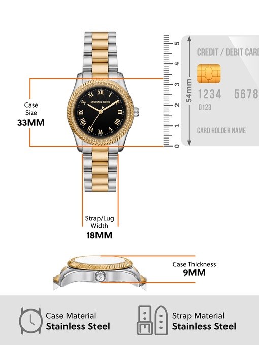Michael Kors Lexington Three-Hand Two-Tone Stainless Steel Watch Michael Kors Lexington Three-Hand Two-Tone Stainless Steel Watch