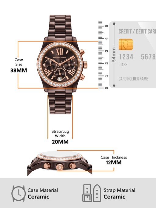 Michael Kors Lexington Chronograph Brown Ceramic Watch Michael Kors Lexington Chronograph Brown Ceramic Watch
