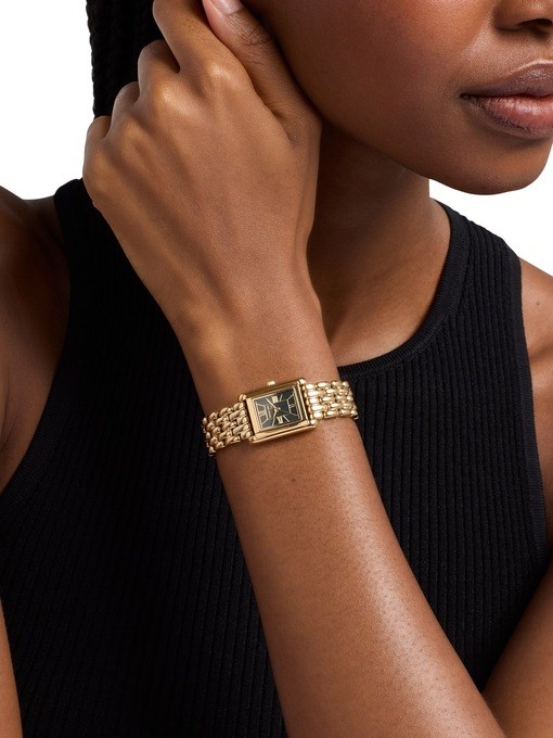 Michael Kors Essex Three-Hand Gold-Tone Stainless Steel Watch