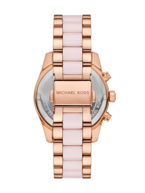 Michael Kors Lexington Chronograph Pink Ceramic and Rose Gold-Tone Stainless Steel Watch Michael Kors Lexington Chronograph Pink Ceramic and Rose Gold-Tone Stainless Steel Watch