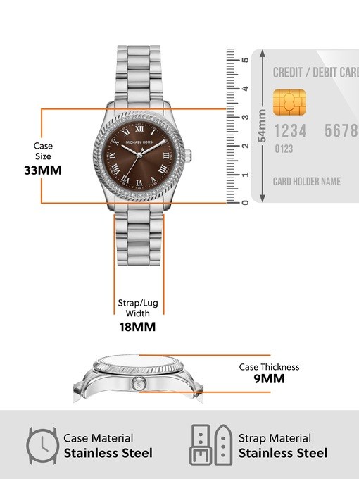 Michael Kors Lexington Three-Hand Stainless Steel Watch Michael Kors Lexington Three-Hand Stainless Steel Watch