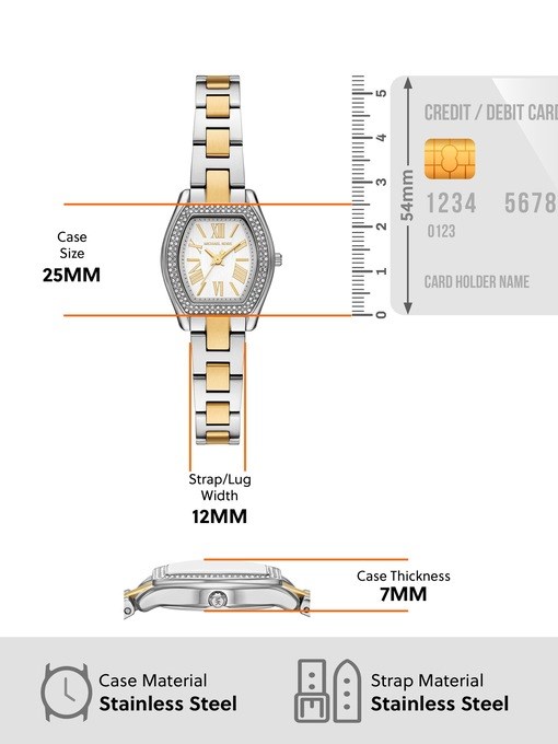 Michael Kors Chelsea Three-Hand Two-Tone Stainless Steel Watch