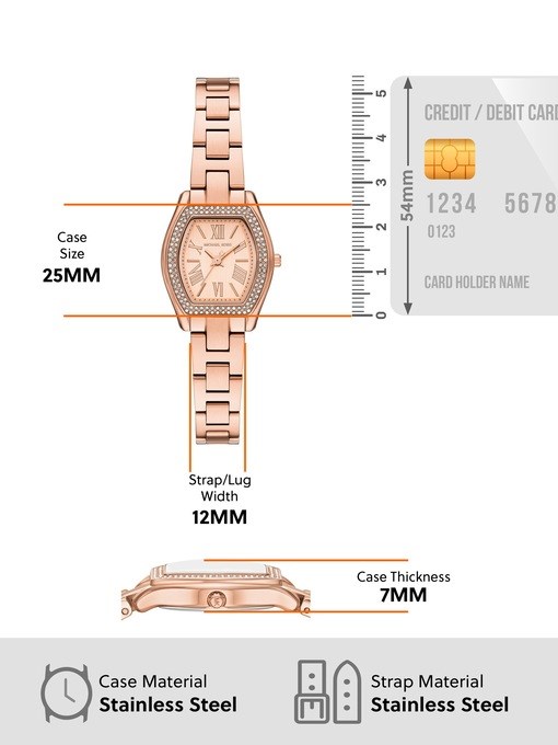 Michael Kors Chelsea Three-Hand Rose Gold-Tone Stainless Steel Watch Michael Kors Chelsea Three-Hand Rose Gold-Tone Stainless Steel Watch