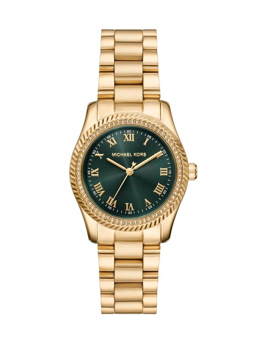 Michael Kors Lexington Three-Hand Gold-Tone Stainless Steel Watch Michael Kors Lexington Three-Hand Gold-Tone Stainless Steel Watch