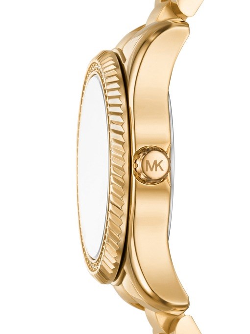 Michael Kors Lexington Three-Hand Gold-Tone Stainless Steel Watch Michael Kors Lexington Three-Hand Gold-Tone Stainless Steel Watch