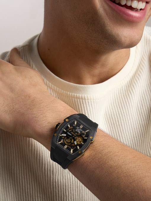 Machine X1 Automatic Black Silicone Watch