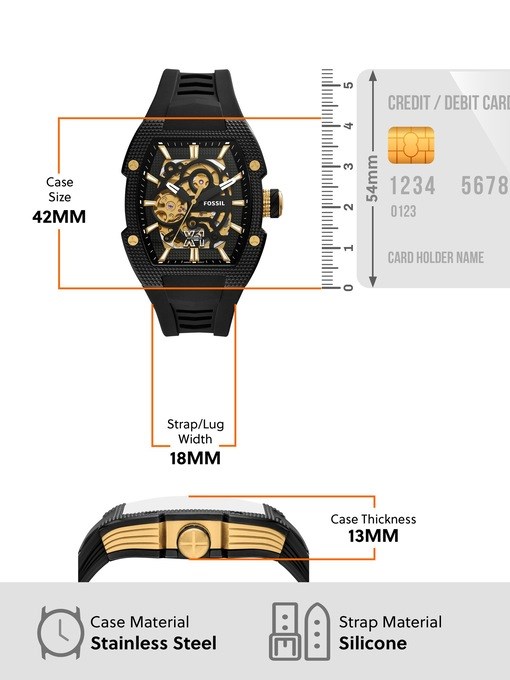 Machine X1 Automatic Black Silicone Watch