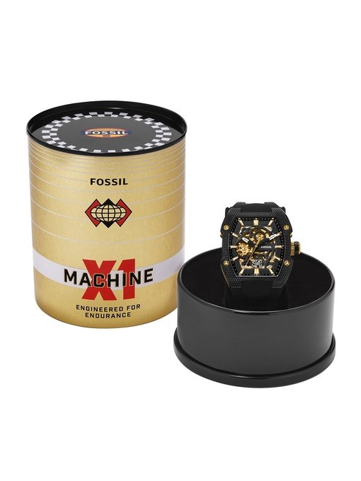 Machine X1 Automatic Black Silicone Watch