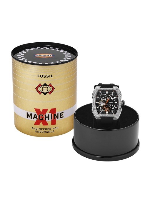 Machine X1 Automatic Black Silicone Watch